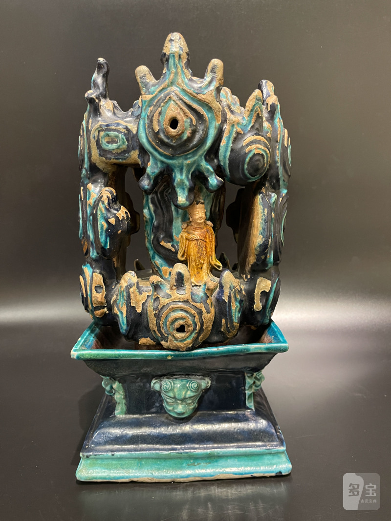 明 珐华仙人洞造像香薰 - 图2